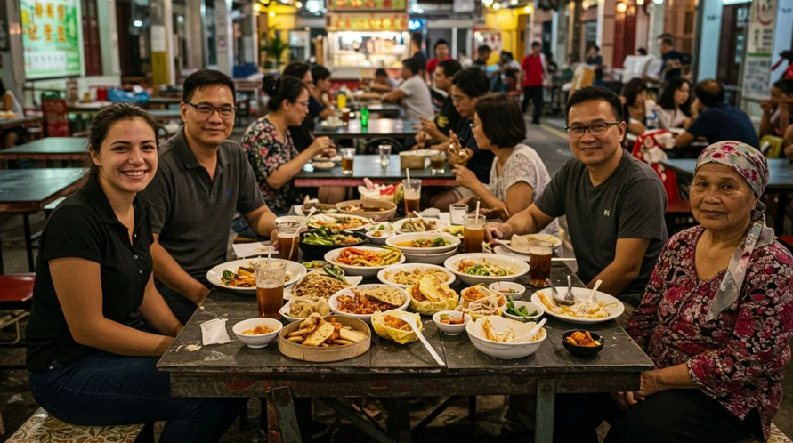 chinatown hawker leftovers consumption