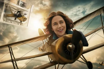 helen keller flying a plane